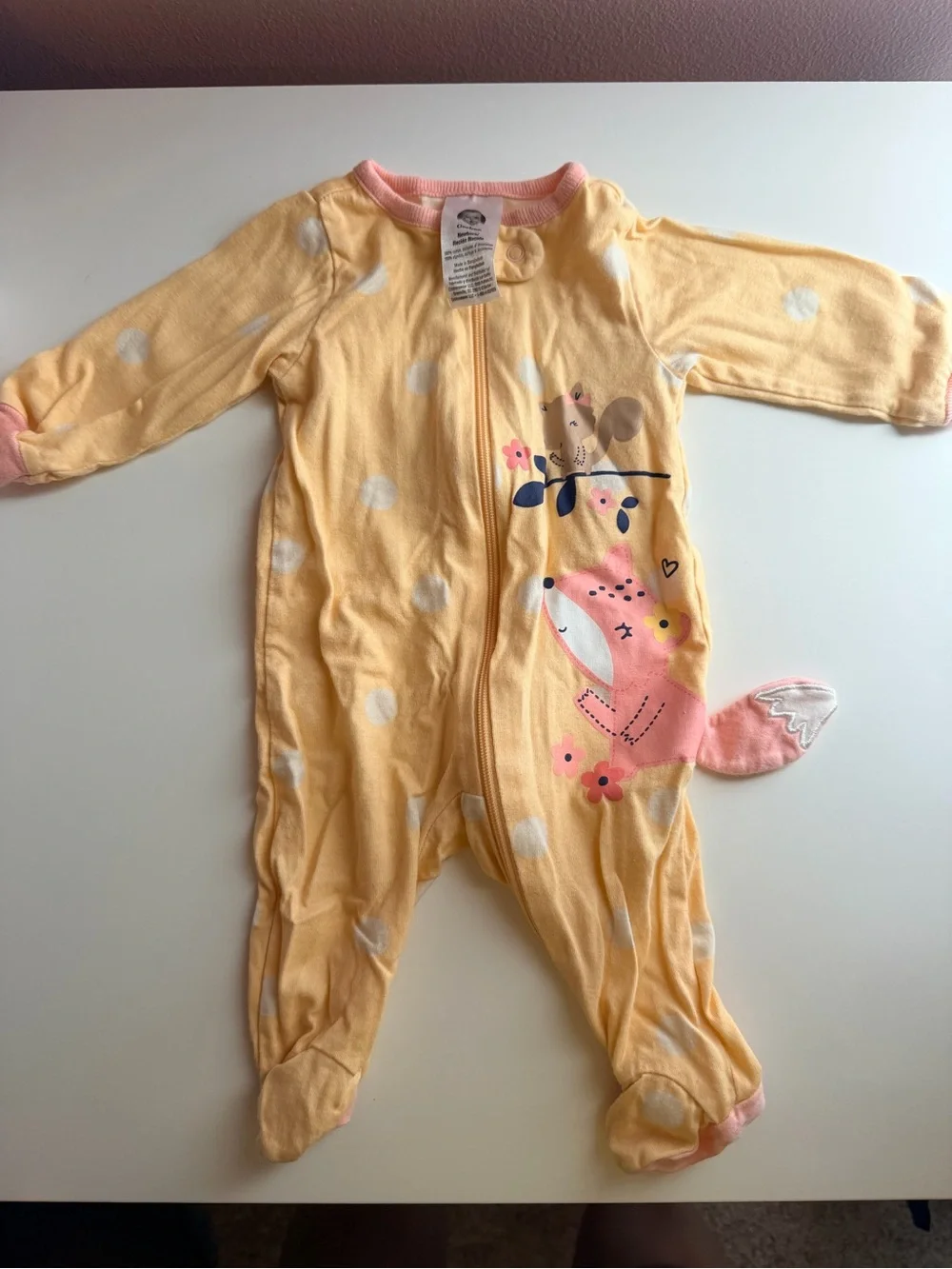 Gerber Newborn Footed Sleepers Bundle | 2 Zip-Up Pajamas | Bunny & Polka Dot